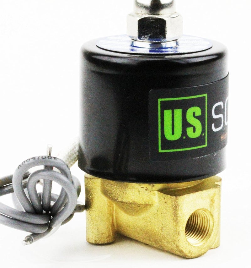U.S. Solid 1/8" Brass Electric Solenoid Valve 24V DC Normally Closed VITON - Image 4